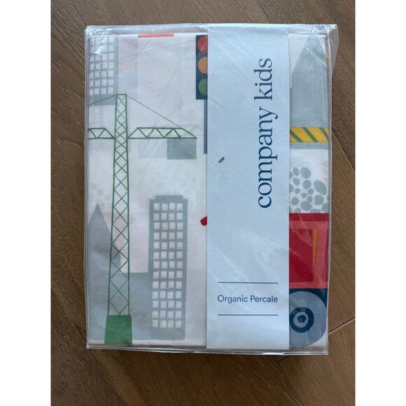 New The Company Store Kids Classic Cotton Twin Construction Trucks Sheet Set - Picture 1 of 3